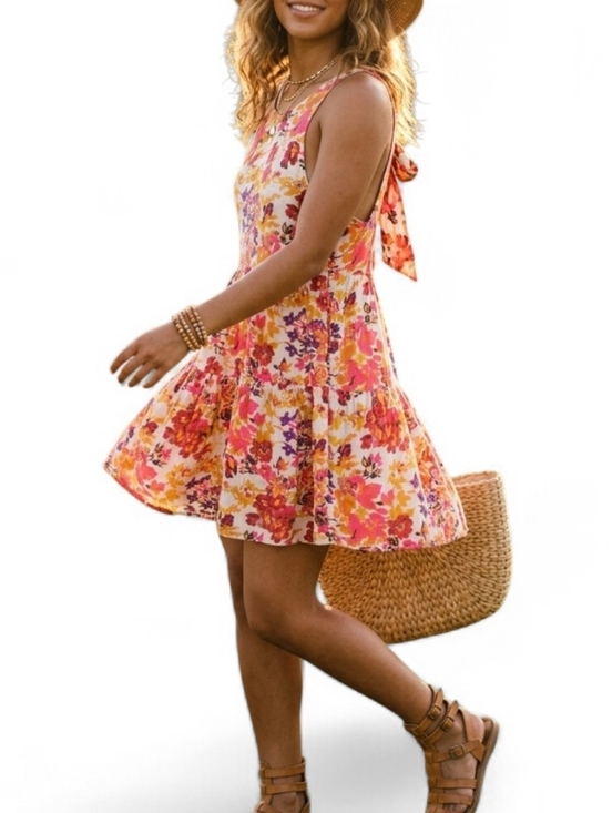 NATURAL LIFE Dresses & Skirts - Natural Life Floral Boho Tiered Mini Dress - Size Large
